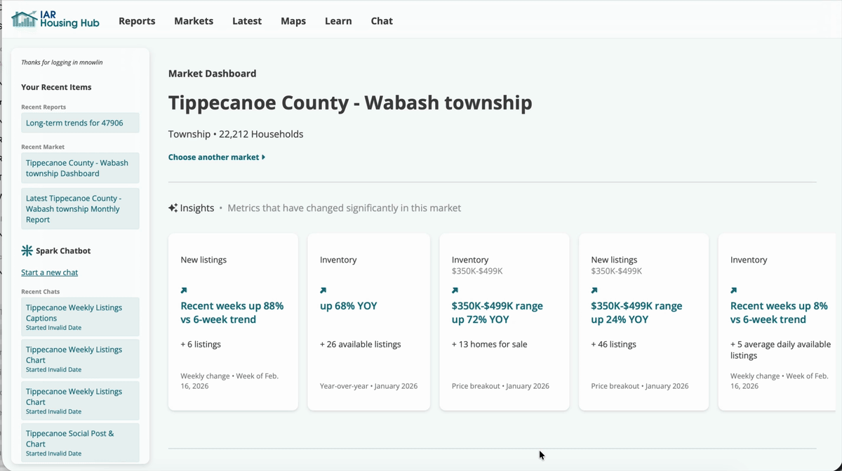 Preview: Launch Monthly Report → switch to one-pager → Export PDF