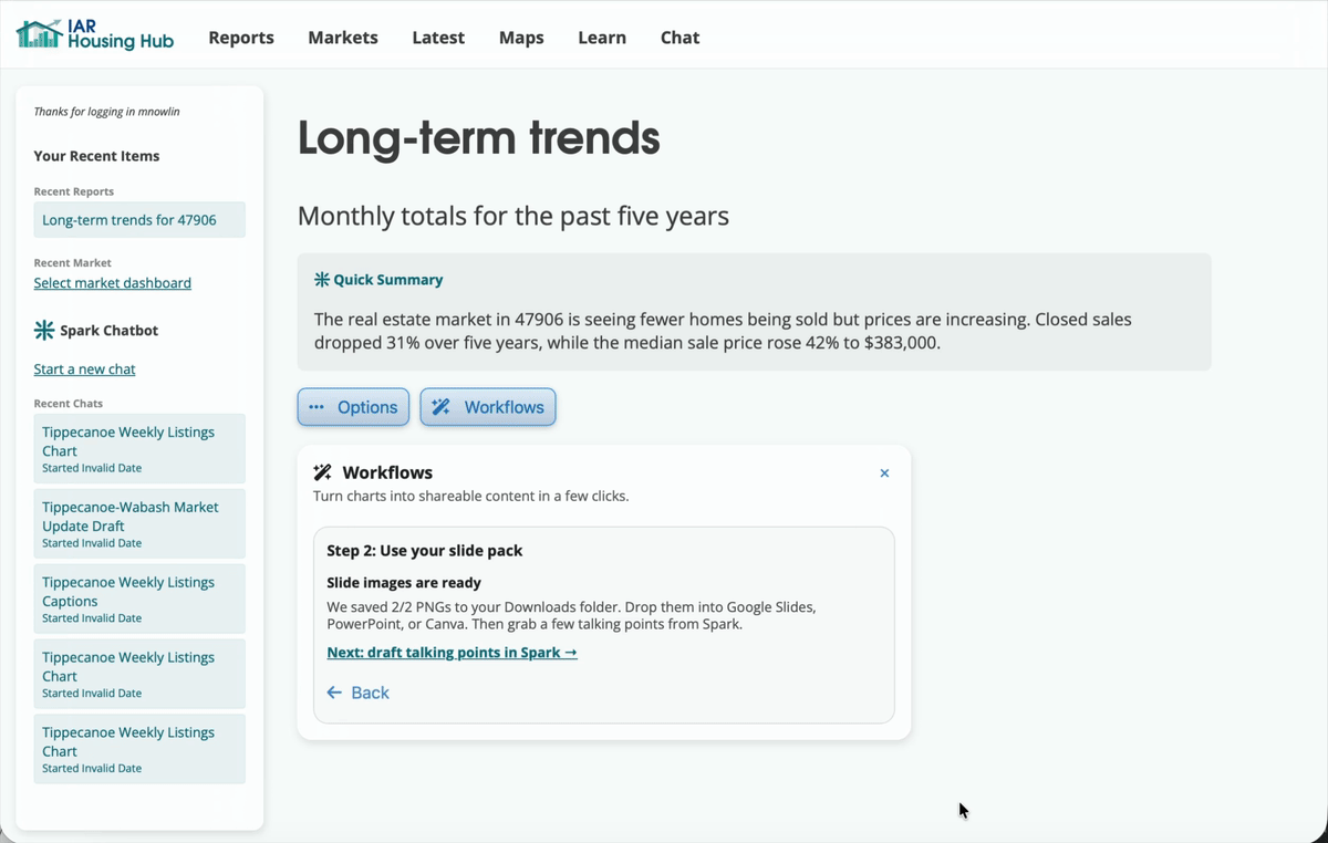 Preview: Pull Long-Term Report → export charts
